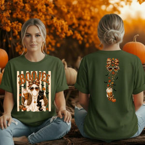 Boojee Ghost Cat T-Shirt – Front & Back Graphics TheCraftNook