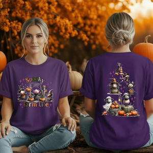 Spooky Farm Life T-Shirt – Front & Back Graphic TheCraftNook