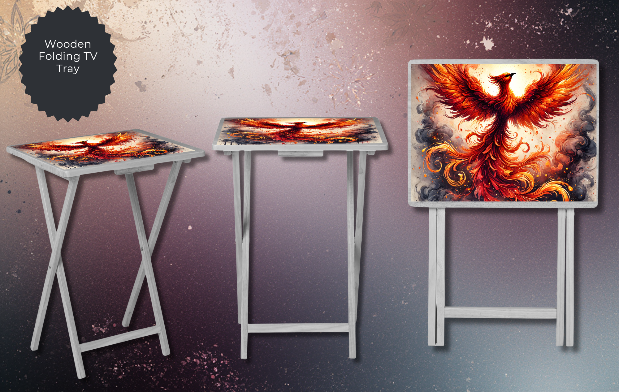 Handmade TV Tray. Phoenix Folding TV Tray Table