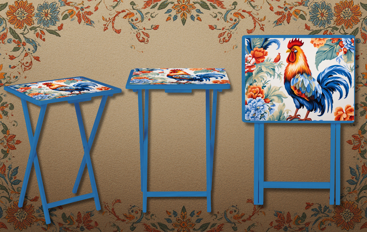 Chicken Foldable Wooden TV Tray or Bed tray/lap Desk, 2 Sizes and Multiple Images Available. TheCraftNook