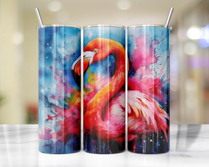 20 oz Pink Paradise Whimsy, Flamingo Stainless-Steel Tumblers. Multiple Sizes and Images Available. TheCraftNook