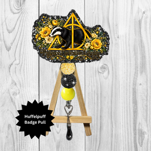 Badger House DH Badge Pull – Wizard-Inspired ID Accessory TheCraftNook