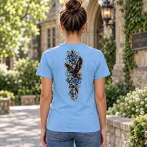 Back-view courtyard lifestyle photo