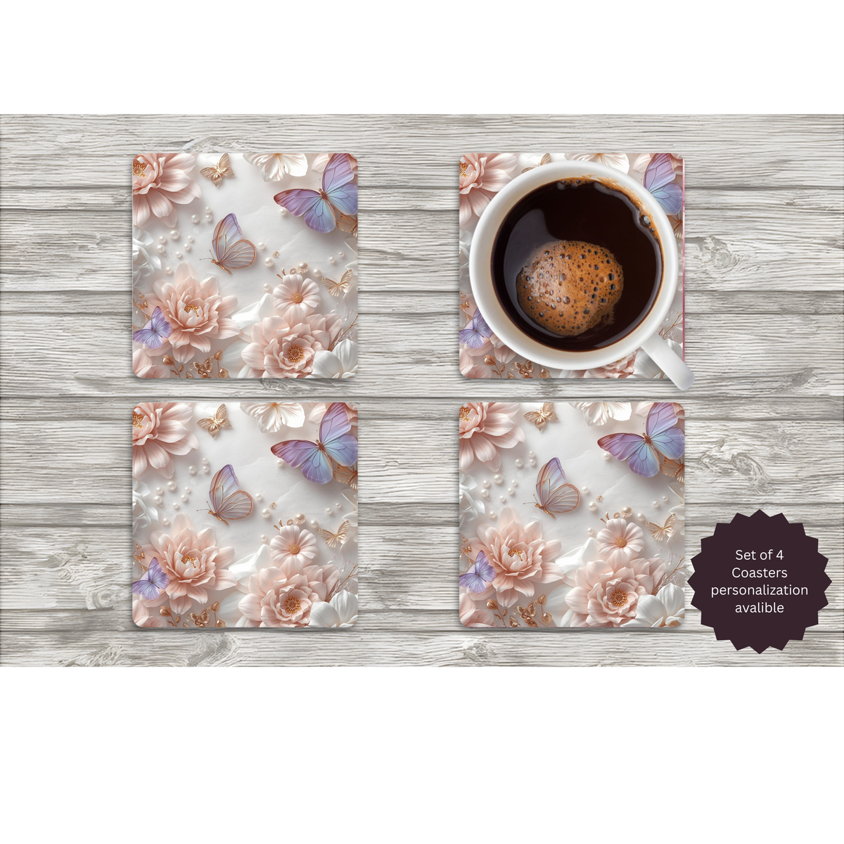 Butterfly Coasters TheCraftNook