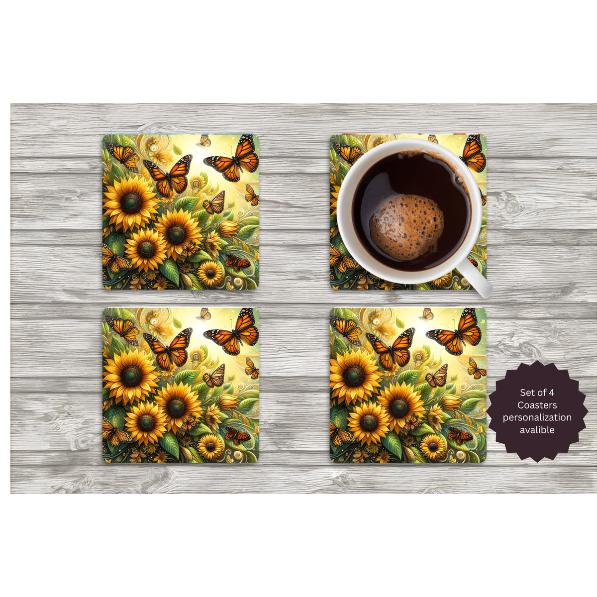 Butterfly Coasters TheCraftNook