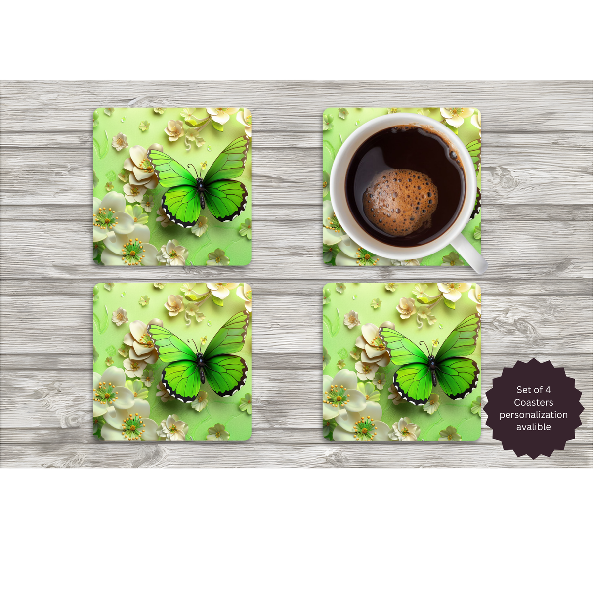 Butterfly Coasters TheCraftNook