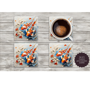 Koi Fish Coasters TheCraftNook