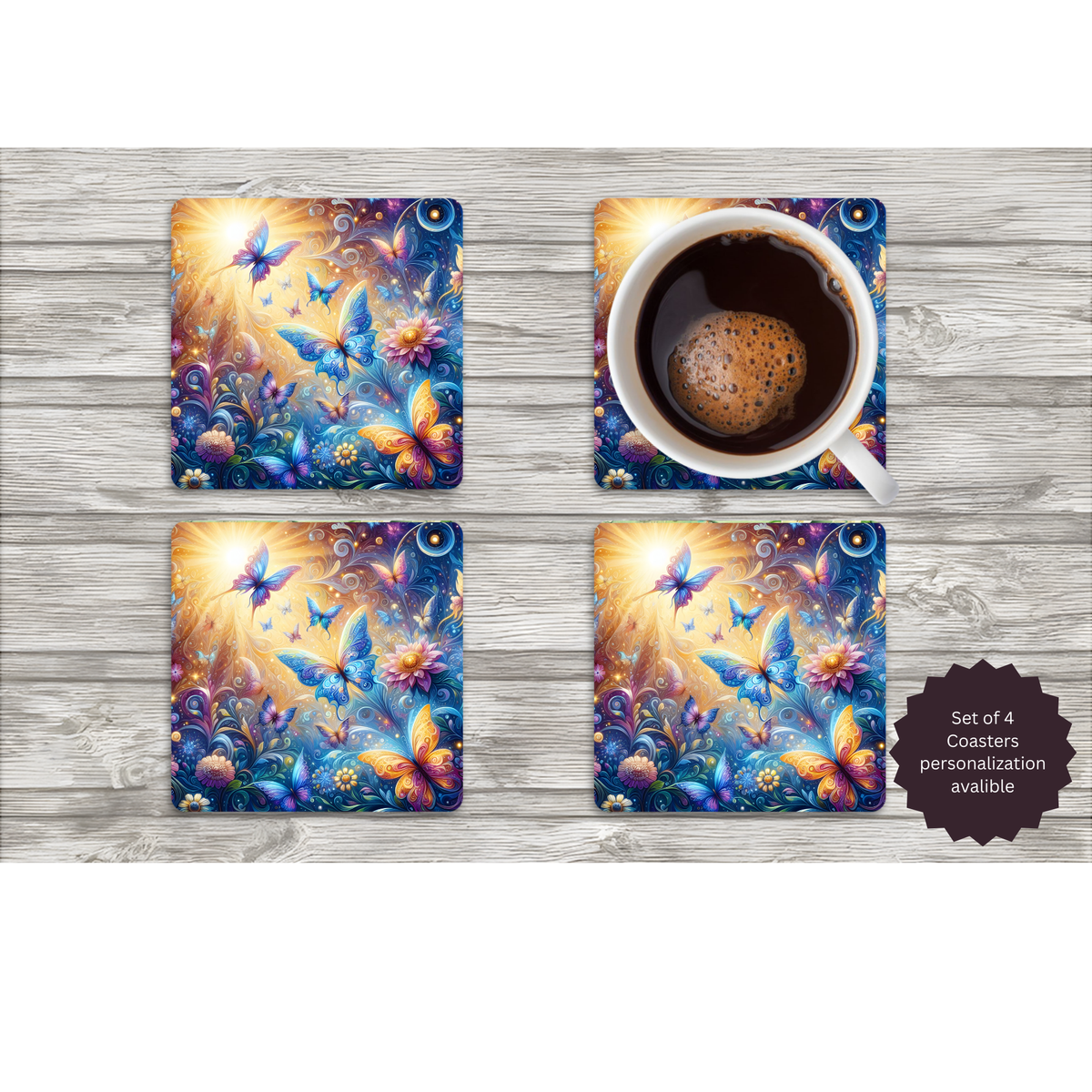 Butterfly Coasters TheCraftNook