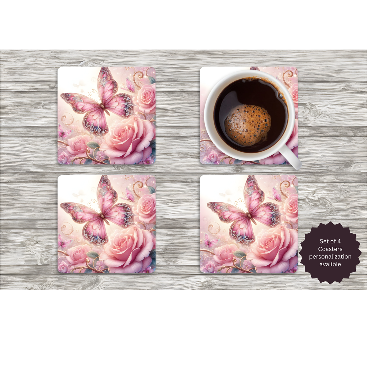 Butterfly Coasters TheCraftNook