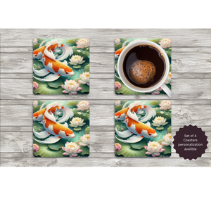 Koi Fish Coasters TheCraftNook