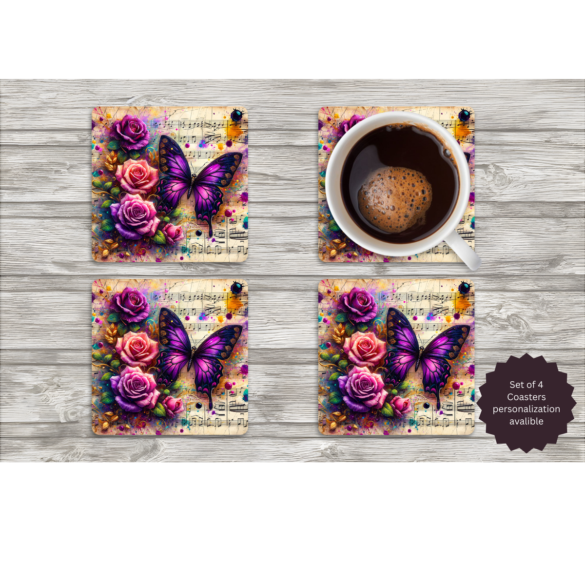 Butterfly Coasters TheCraftNook