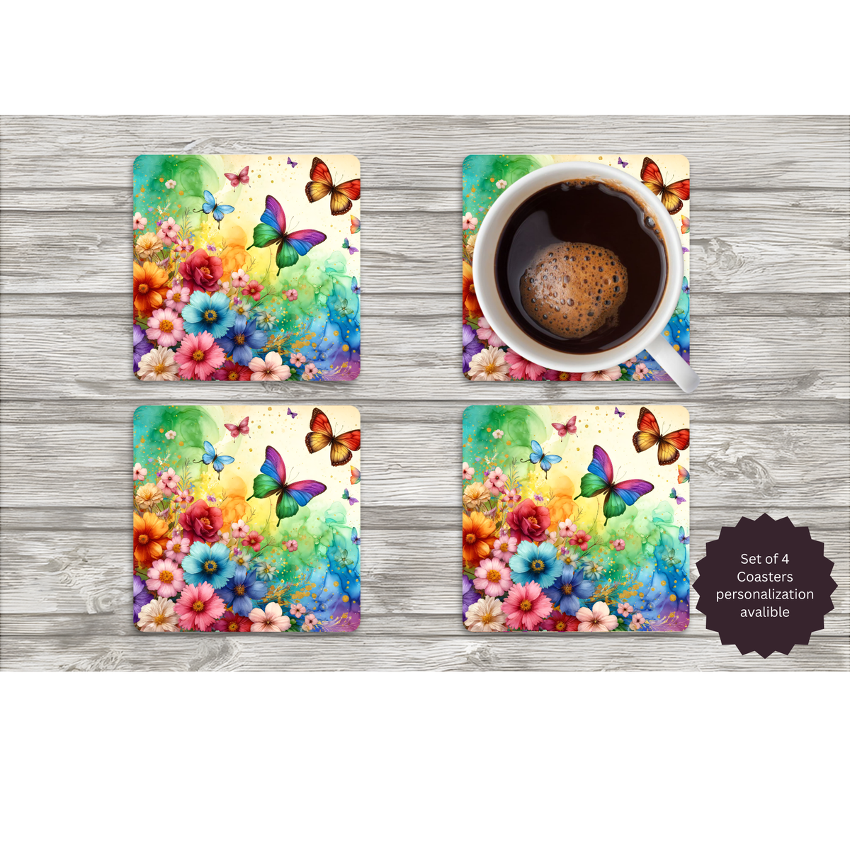 Butterfly Coasters TheCraftNook