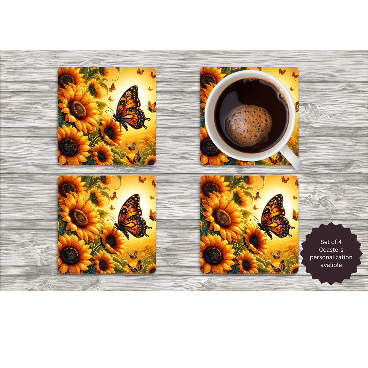 Butterfly Coasters TheCraftNook