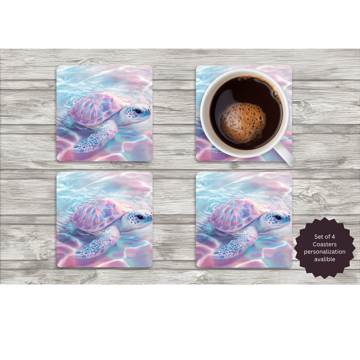 Sea Turtle Coasters — Choose Your Design TheCraftNook
