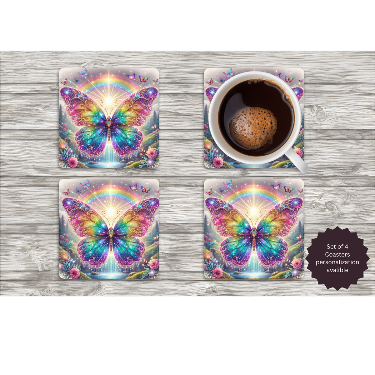 Butterfly Coasters TheCraftNook