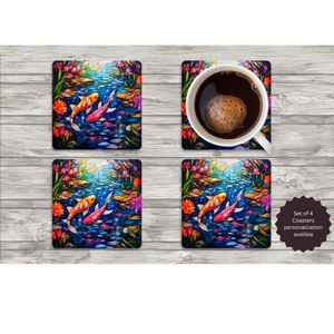 Koi Fish Coasters TheCraftNook