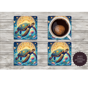 Sea Turtle Coasters — Choose Your Design TheCraftNook