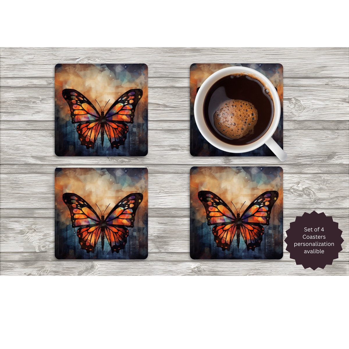 Butterfly Coasters TheCraftNook