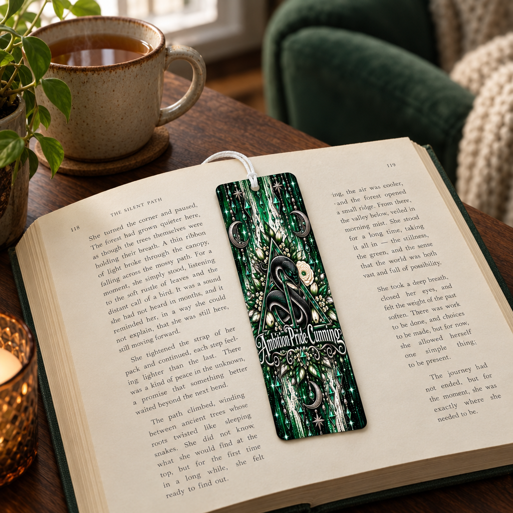 Bookmark in a cozy reading nook