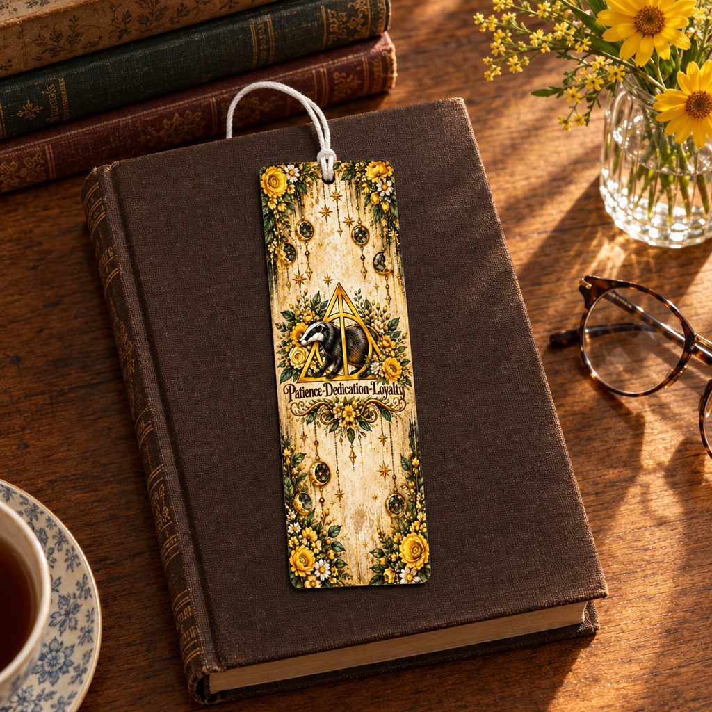 Bookmark on a warm library desk