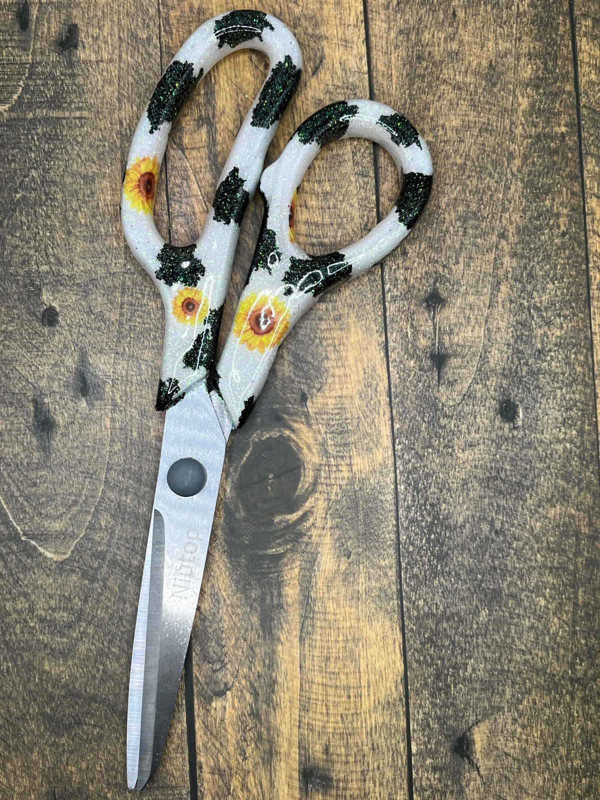 Glitter Cow print and Sunflower Desk Sets TheCraftNook