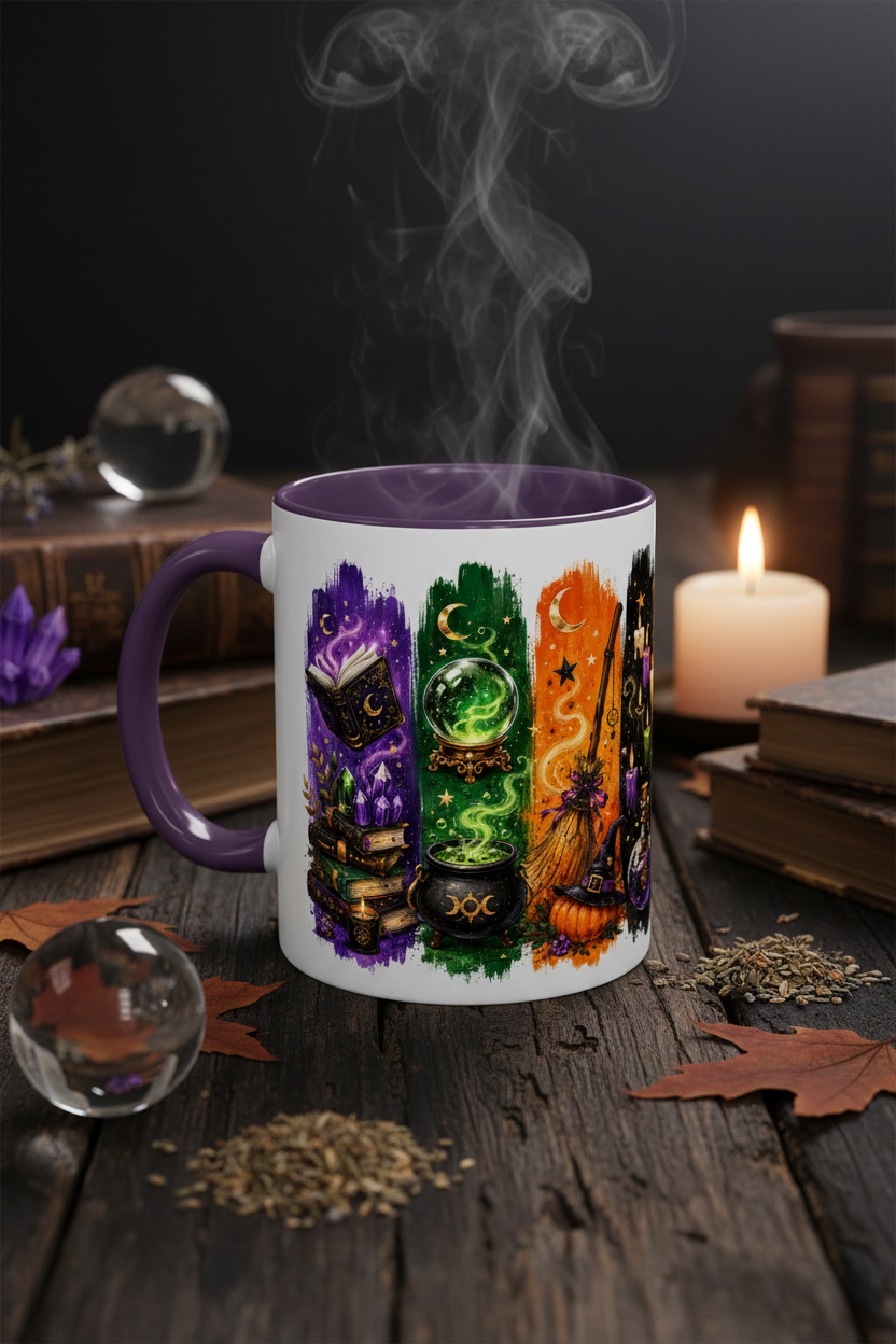 Fueled by Potions & Coffee Purple Mug Lifestyle