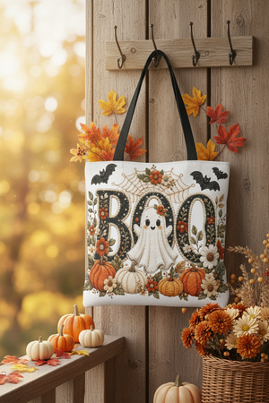 Halloween Boo Tote Bag Lifestyle