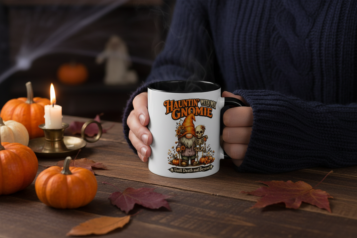 Hauntin' With My Gnomie Mug Lifestyle