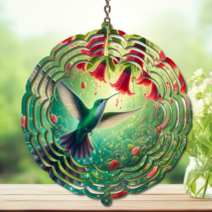 Hummingbird Aluminum Metal Wind Spinner, Let your garden bloom with motion. 🌺✨multiple images available TheCraftNook