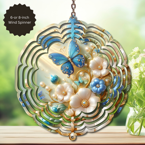Butterfly Aluminum Metal Wind Spinner, multiple images available. TheCraftNook