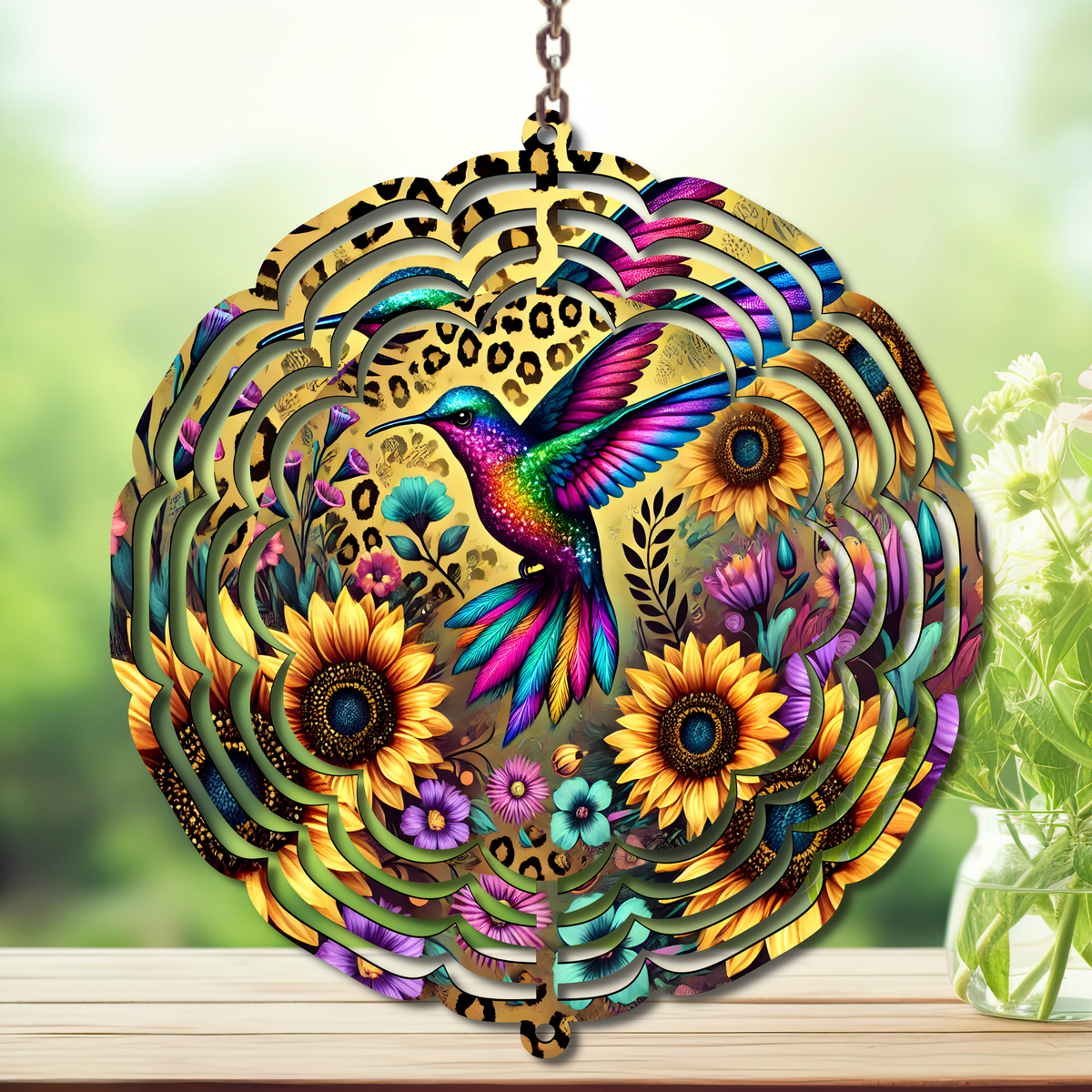 Hummingbird Aluminum Metal Wind Spinner, Let your garden bloom with motion. 🌺✨multiple images available TheCraftNook