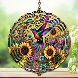 Hummingbird Aluminum Metal Wind Spinner, Let your garden bloom with motion. 🌺✨multiple images available TheCraftNook