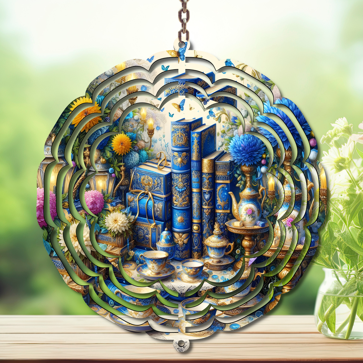 “Once Upon a Breeze Aluminum Metal Wind Spinner, multiple images available TheCraftNook