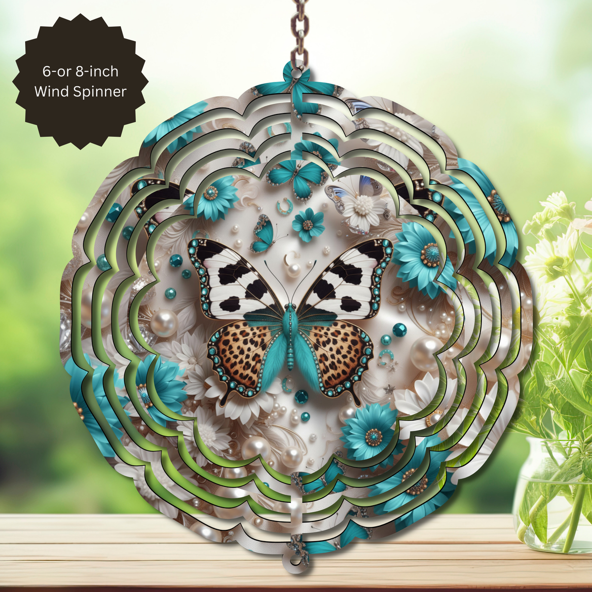 Butterfly Aluminum Metal Wind Spinner, multiple images available. TheCraftNook