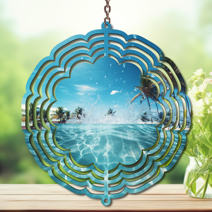 Beach Aluminum Metal Wind Spinner, multiple images available. TheCraftNook