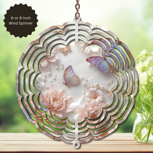 Butterfly Aluminum Metal Wind Spinner, multiple images available. TheCraftNook
