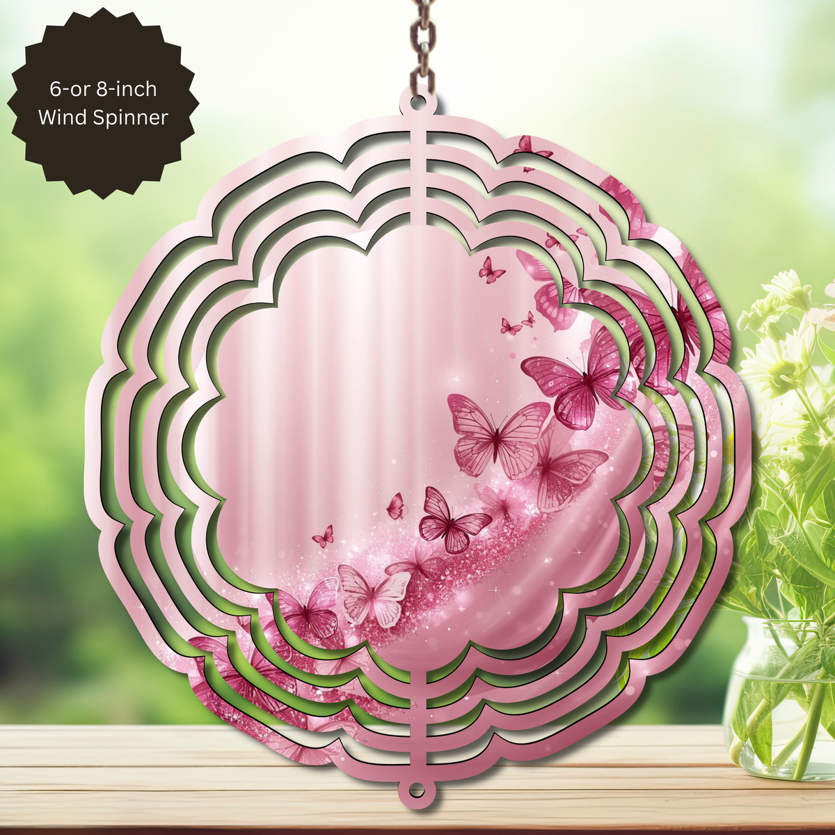 Butterfly Aluminum Metal Wind Spinner, multiple images available. TheCraftNook