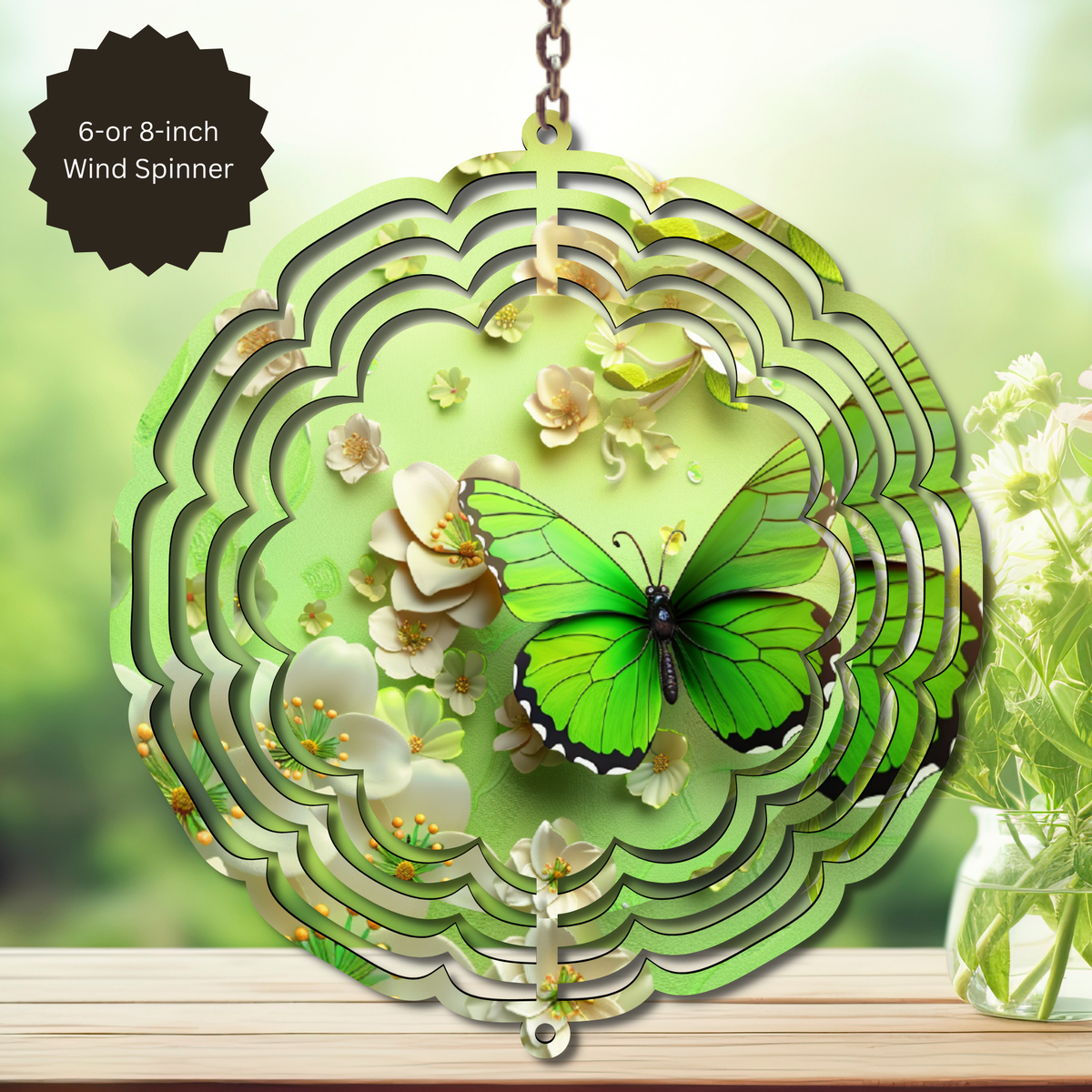 Butterfly Aluminum Metal Wind Spinner, multiple images available. TheCraftNook