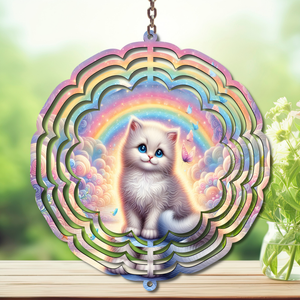 Cats Aluminum Metal Wind Spinner, Let your garden play with a little cattitude. Multiple images available. TheCraftNook
