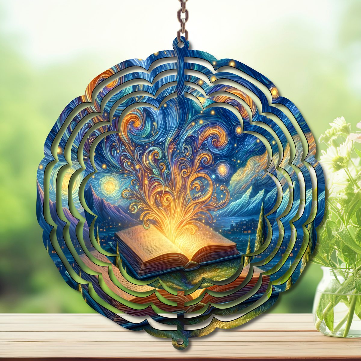 “Once Upon a Breeze Aluminum Metal Wind Spinner, multiple images available TheCraftNook