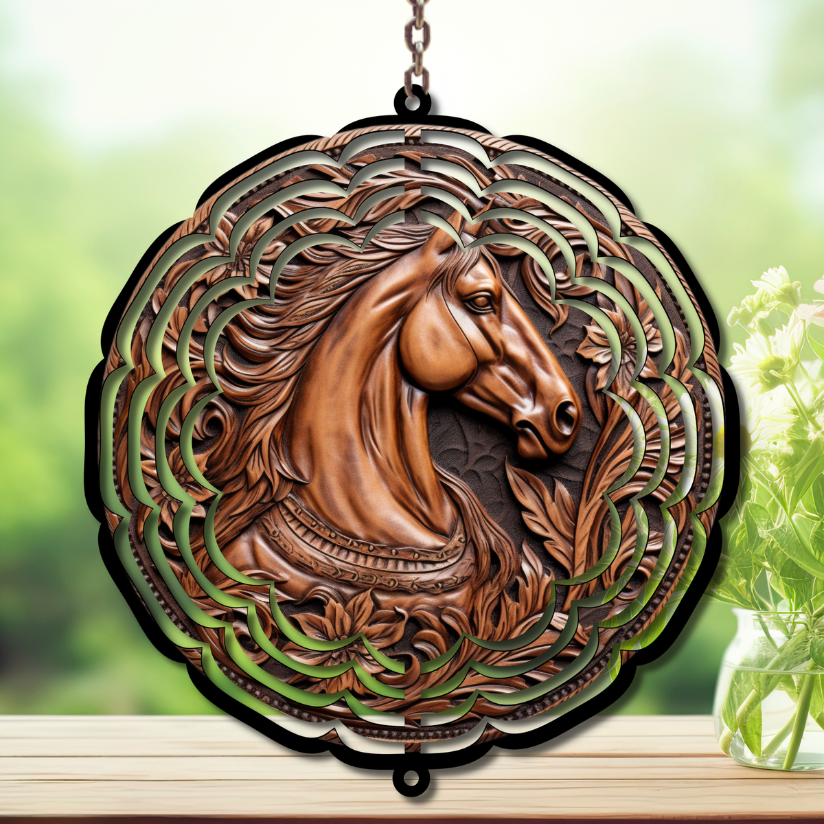Horse Aluminum Metal Wind Spinner, multiple images available TheCraftNook