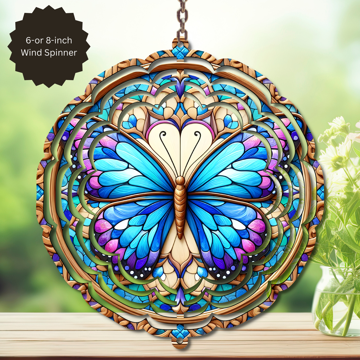 Butterfly Aluminum Metal Wind Spinner, multiple images available. TheCraftNook