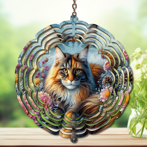 Cats Aluminum Metal Wind Spinner, Let your garden play with a little cattitude. Multiple images available. TheCraftNook