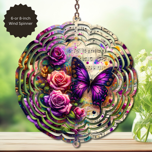 Butterfly Aluminum Metal Wind Spinner, multiple images available. TheCraftNook