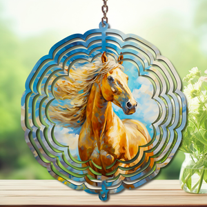 Horse Aluminum Metal Wind Spinner, multiple images available TheCraftNook