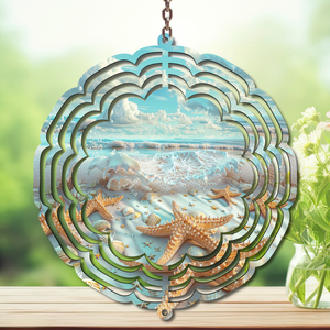 Beach Aluminum Metal Wind Spinner, multiple images available. TheCraftNook