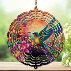 Hummingbird Aluminum Metal Wind Spinner, Let your garden bloom with motion. 🌺✨multiple images available TheCraftNook
