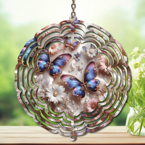 Butterfly Aluminum Metal Wind Spinner, multiple images available. TheCraftNook