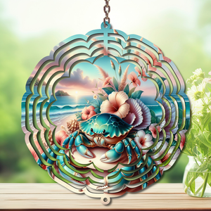 Beach Aluminum Metal Wind Spinner, multiple images available. TheCraftNook