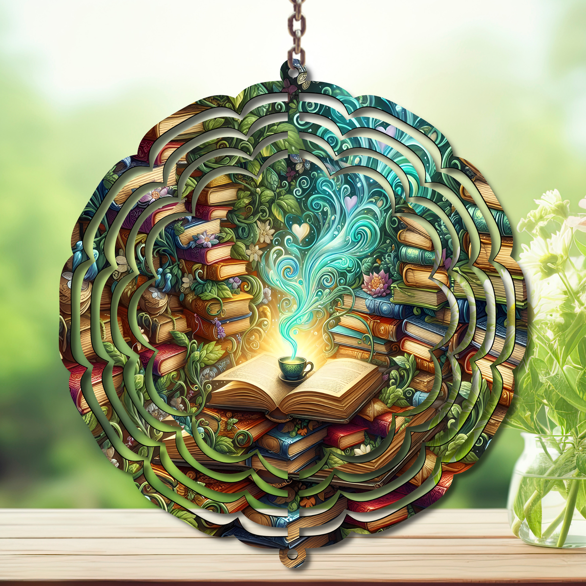 “Once Upon a Breeze Aluminum Metal Wind Spinner, multiple images available TheCraftNook
